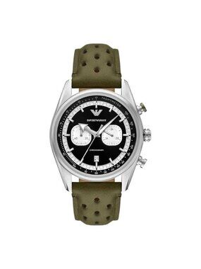 NWT Emporio Armani Chronograph Quartz Diamond Green Dial Men\'s Watch Emporio Armani Chronograph Quartz Diamond Green Dial Men main image 2